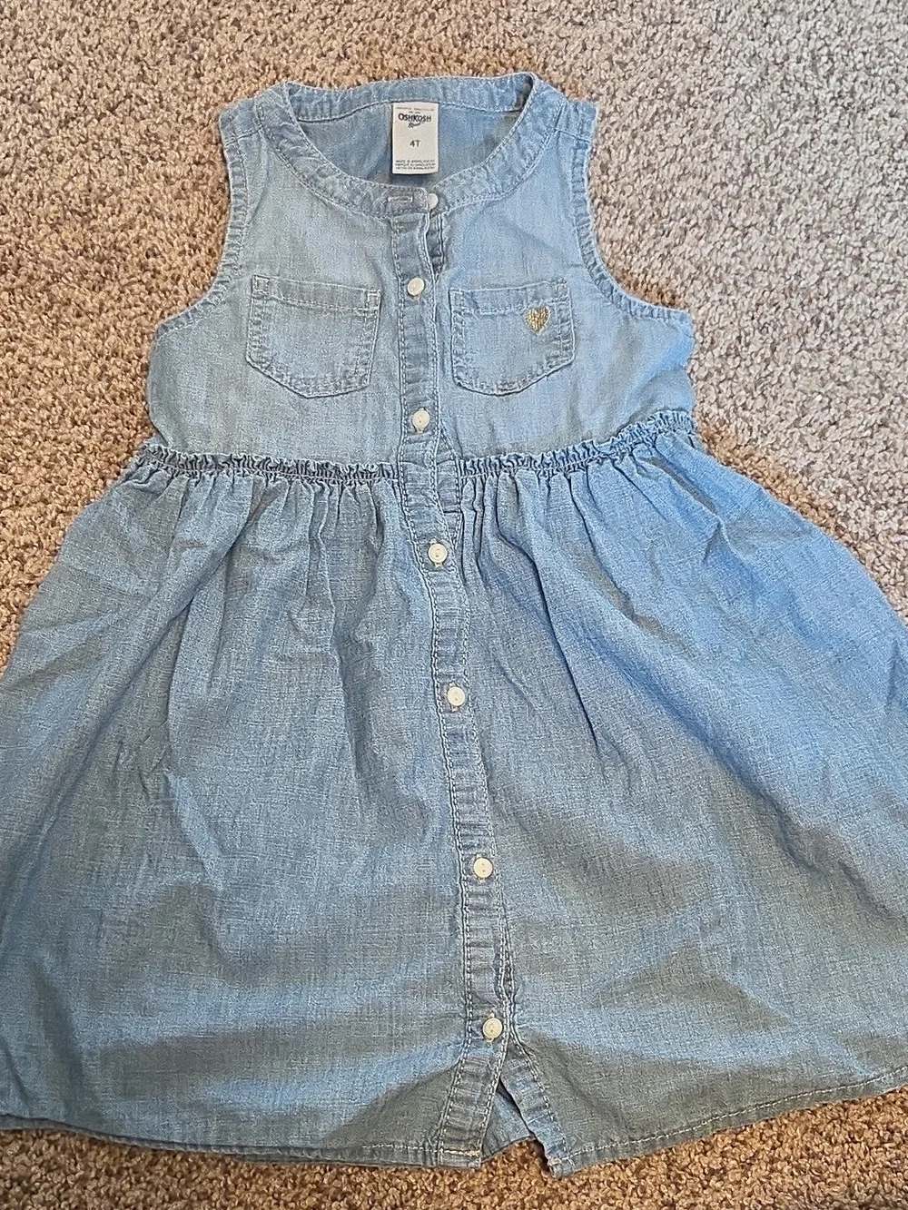 OshKosh B'gosh Light Blue Chambray Dress - 4T